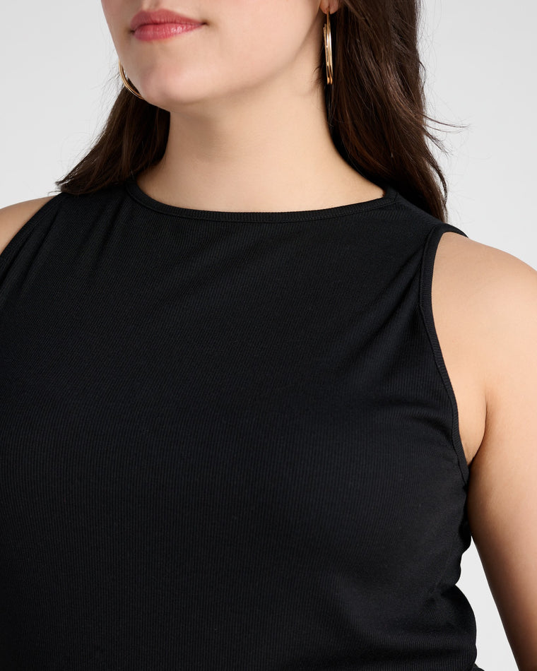 Black $|& SEAS Boat Neck Tank - SOF Detail