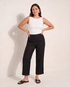 Black $|& SEAS Boat Neck Tank - UGC On Fig