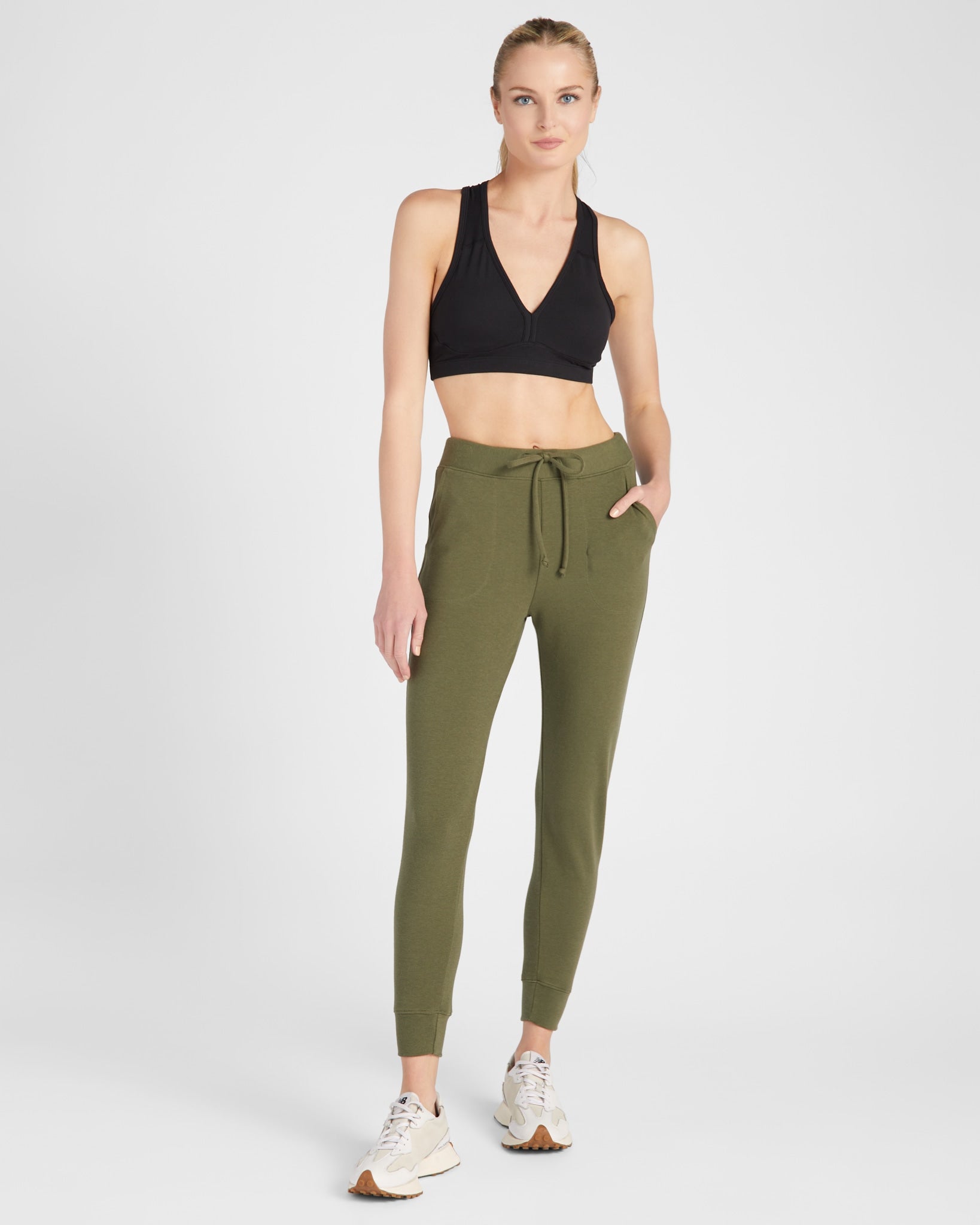 Olive $|& Interval Crescent Joggers - UGC On Fig