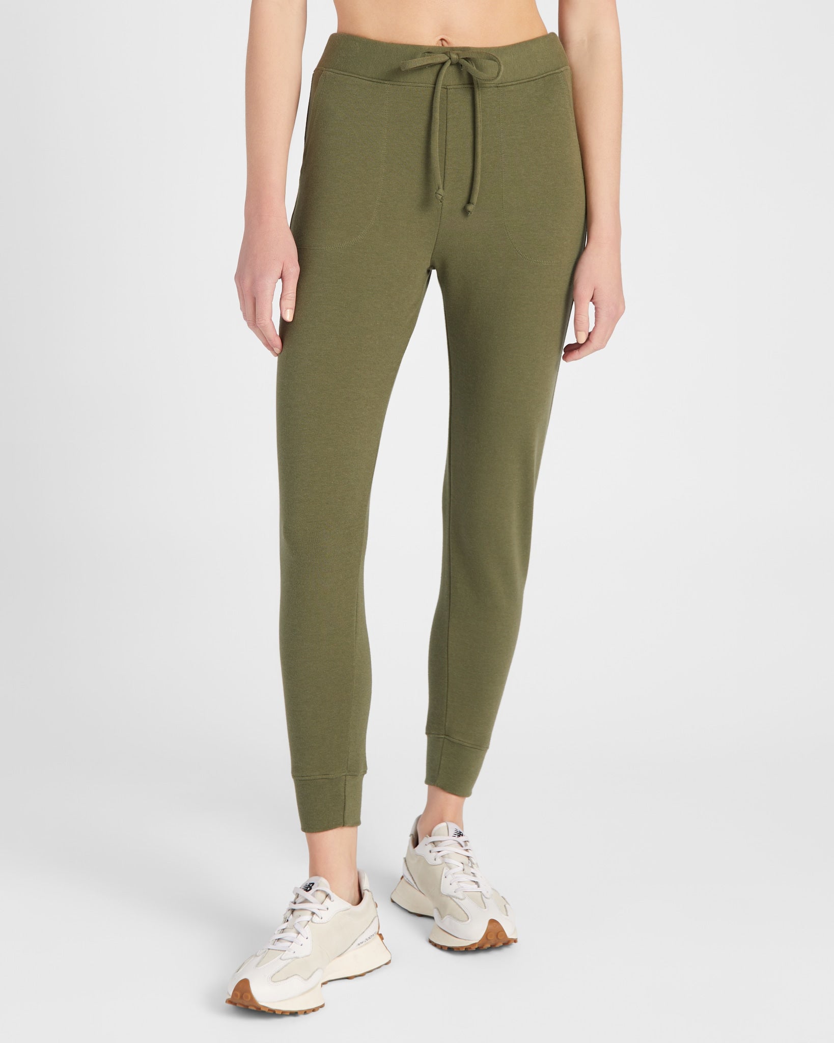 Olive $|& Interval Crescent Joggers - SOF Front
