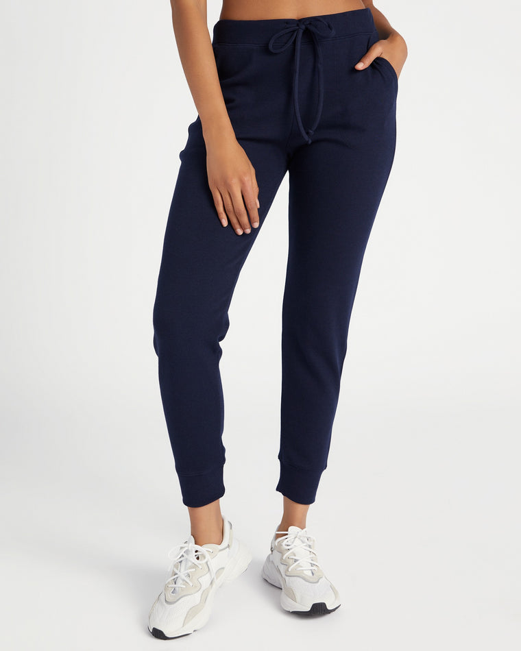 Navy $|& Interval Crescent Jogger - SOF Front