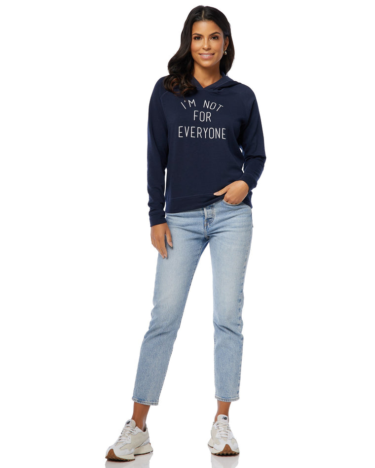 Dark Navy $|& 78&Sunny I'm Not For Everyone Graphic Hoodie - SOF Full Front