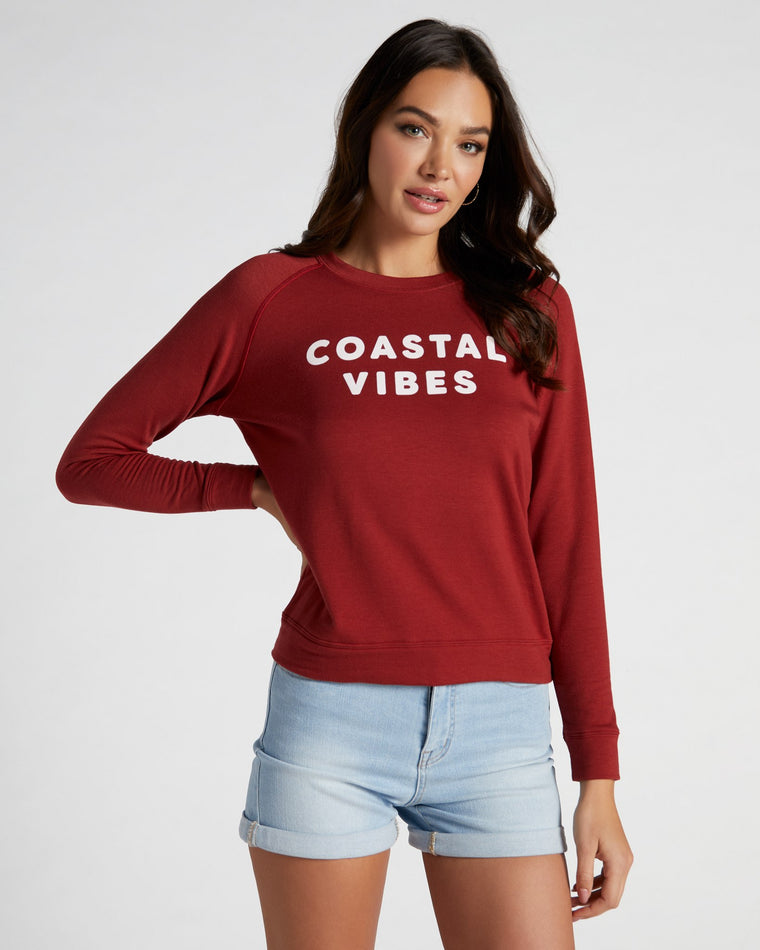 Rosewood $|& 78 & Sunny Coastal Vibes Graphic Pullover - SOF Front