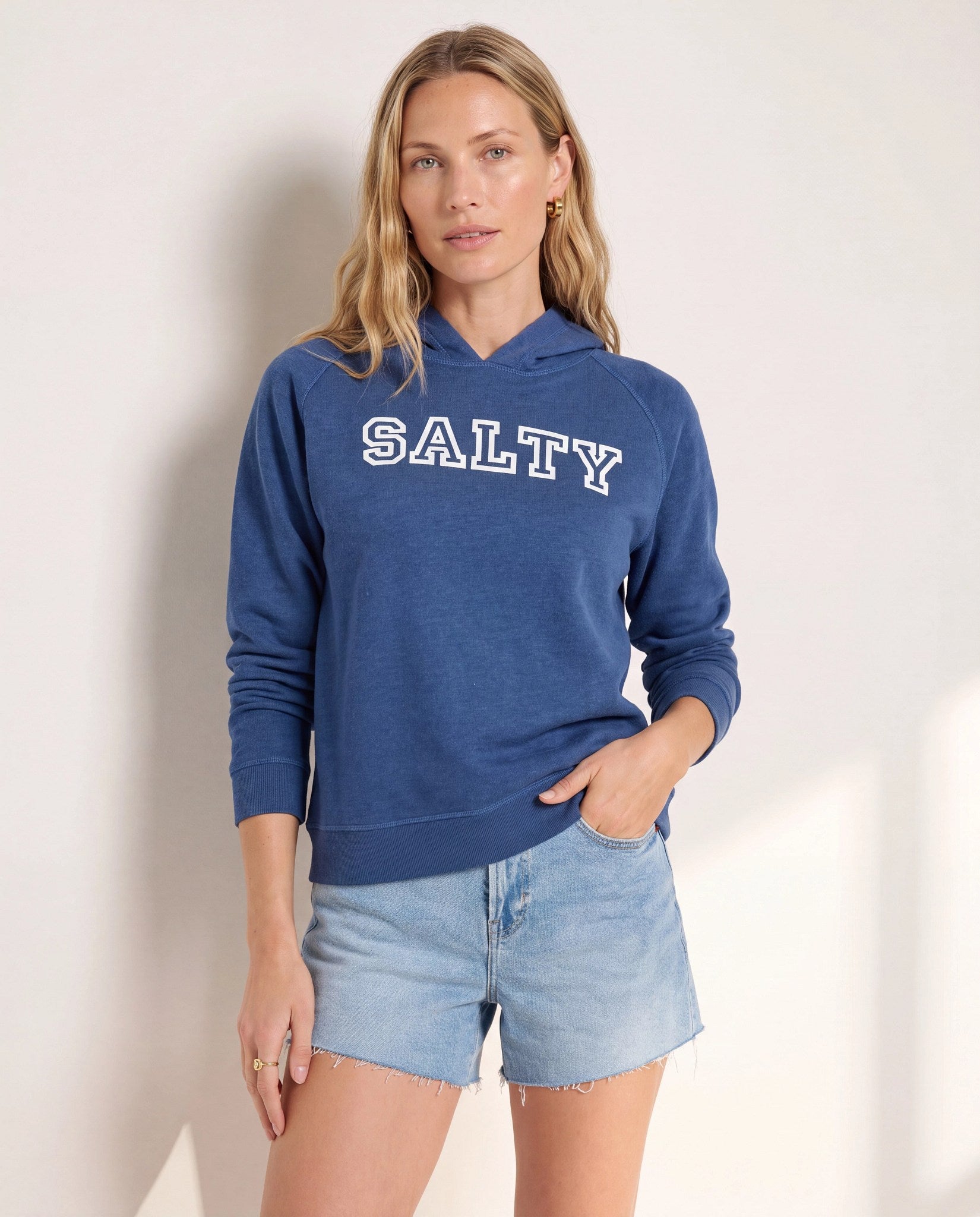 Navy $|& SEAS Salty Graphic Hoodie - SOF Front