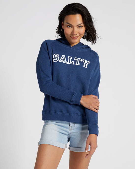 Navy $|& 78 & Sunny Salty Graphic Hoodie - SOF Front