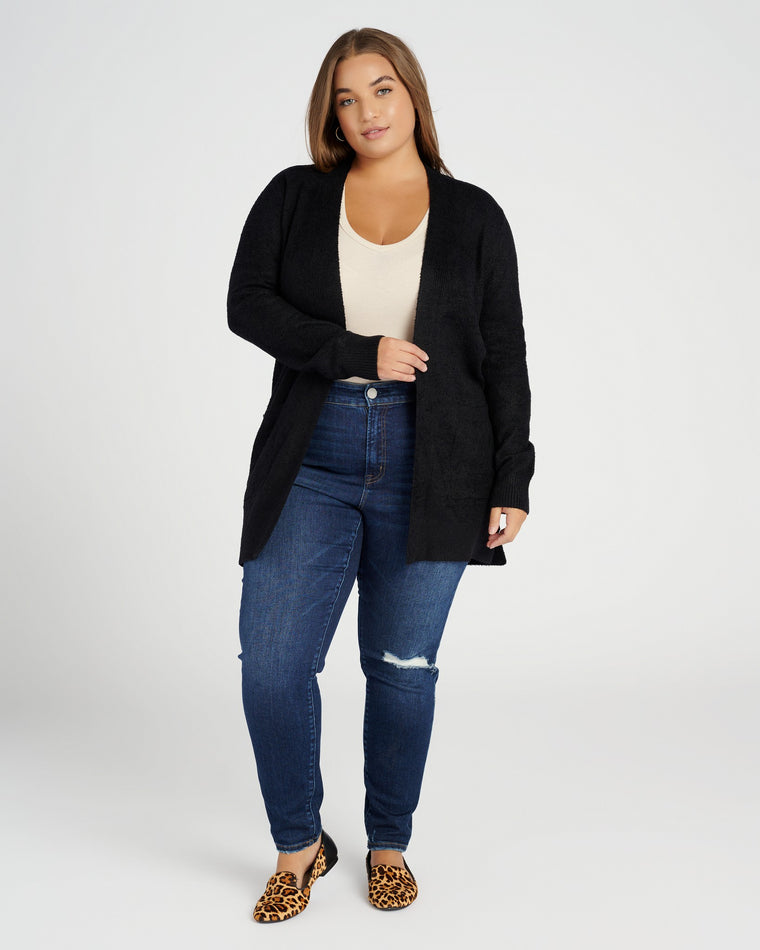 Black $|& Search For Sanity Cozy Cardigan - SOF Full Front