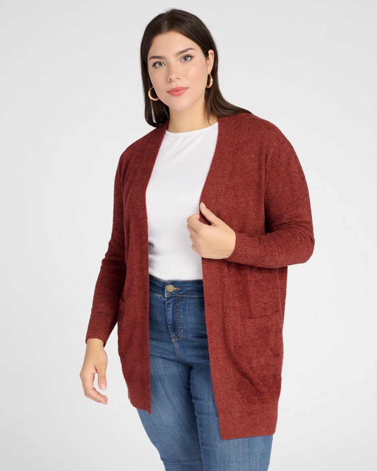 Rust $|& Search For Sanity Cozy Cardigan - SOF Front