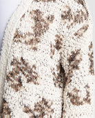 Oatmeal Leopard $|& Bobeau Animal Popcorn Cardigan - SOF Detail