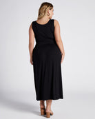 Black $|& W. by Wantable Sleeveless Midi Dress - SOF Back