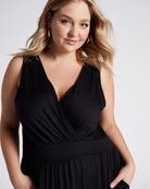 Black $|& W. by Wantable Sleeveless Midi Dress - SOF Detail