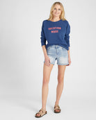 Navy $|& SEAS Vacation Mode Graphic Sweatshirt - SOF Full Front