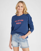 Navy $|& SEAS Vacation Mode Graphic Sweatshirt - SOF Front