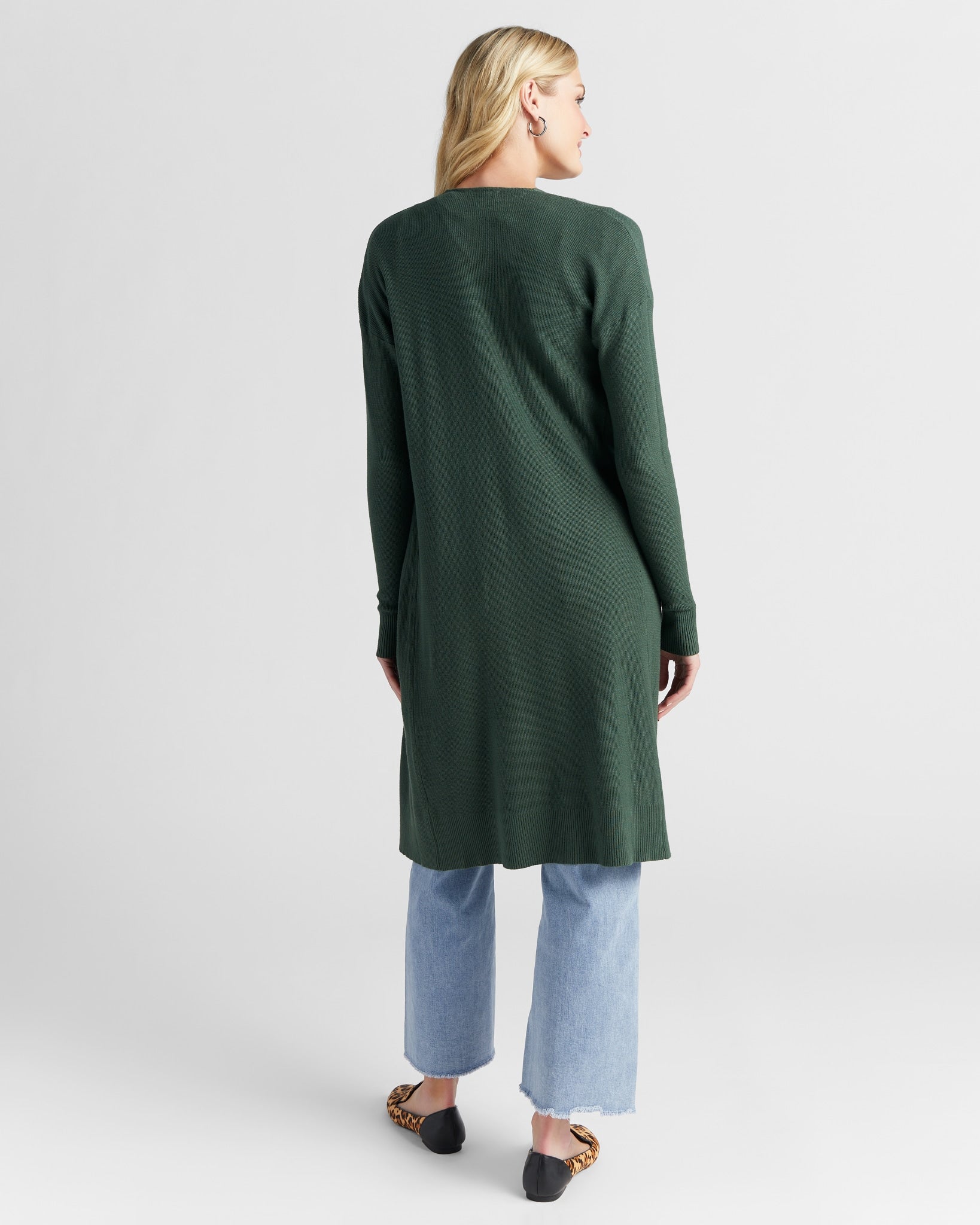 Pine $|& Tea N Rose Soft Touch Sweater Cardigan - SOF Back