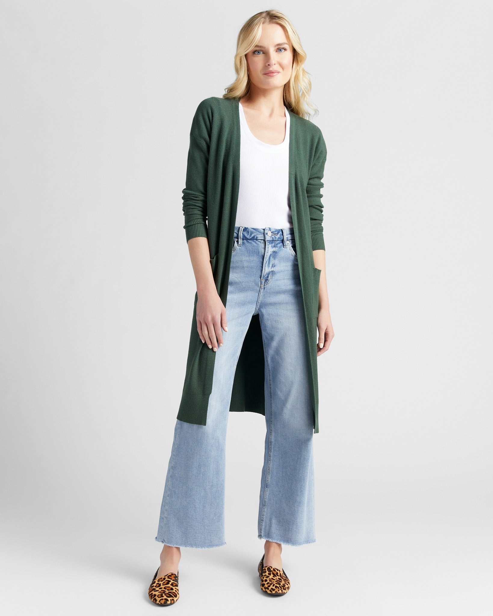 Pine $|& Tea N Rose Soft Touch Sweater Cardigan - SOF Front