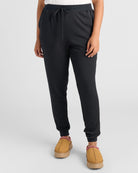 Black $|& SEAS After Surf Jogger - SOF Front