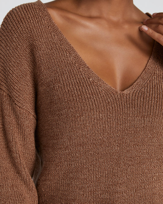 Caramel Mix $|& Gentle Fawn Tucker Sweater - SOF Detail