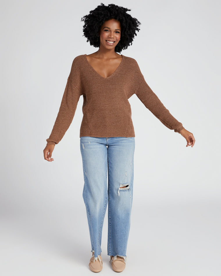 Caramel Mix $|& Gentle Fawn Tucker Sweater - SOF Full Front