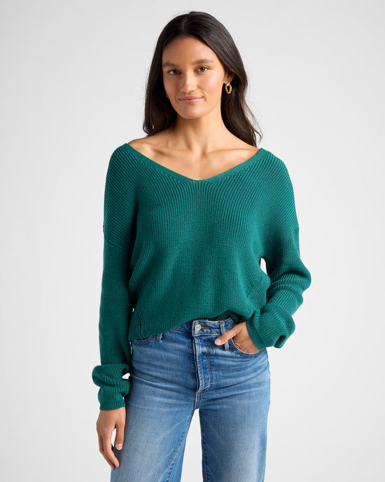 Emerald $|& Gentle Fawn Tucker Sweater - SOF Front