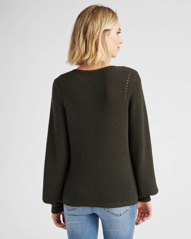 Olive $|& Gentle Fawn Hailey Sweater - SOF Back