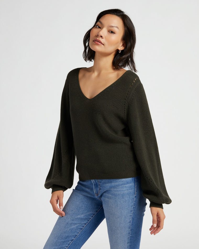 Olive $|& Gentle Fawn Hailey Sweater - SOF Front