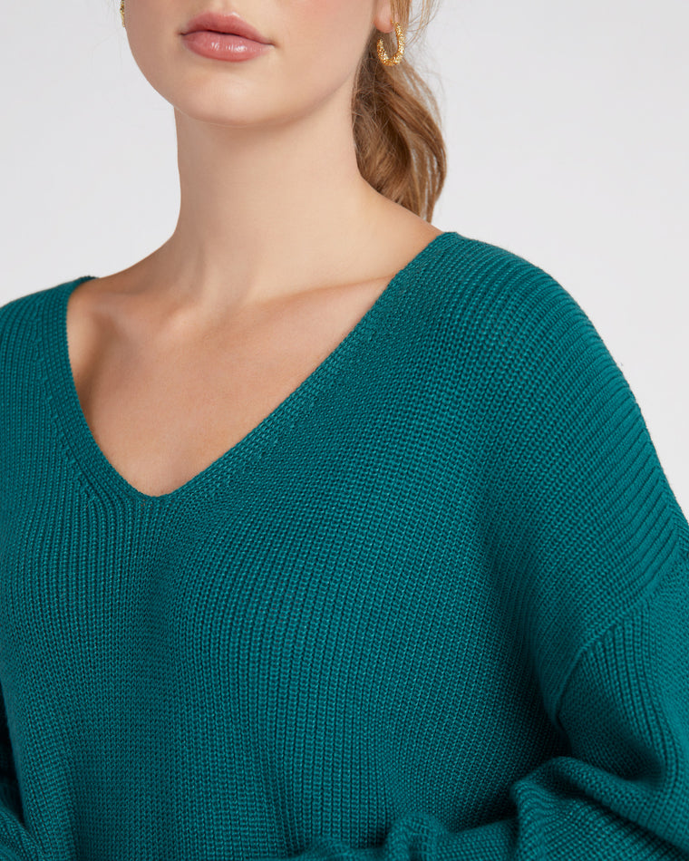 Emerald $|& Gentle Fawn Tucker Sweater - SOF Detail