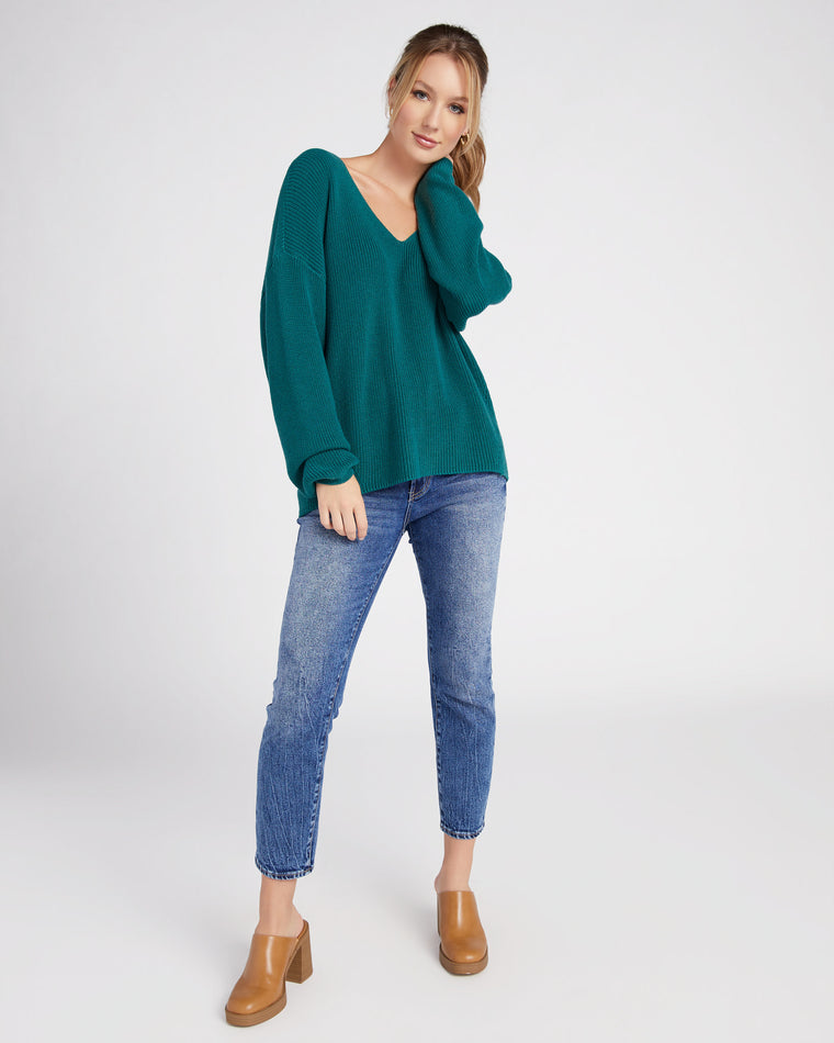 Emerald $|& Gentle Fawn Tucker Sweater - SOF Full Front
