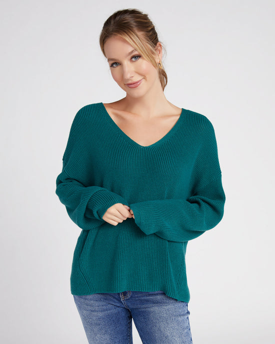 Emerald $|& Gentle Fawn Tucker Sweater - SOF Front