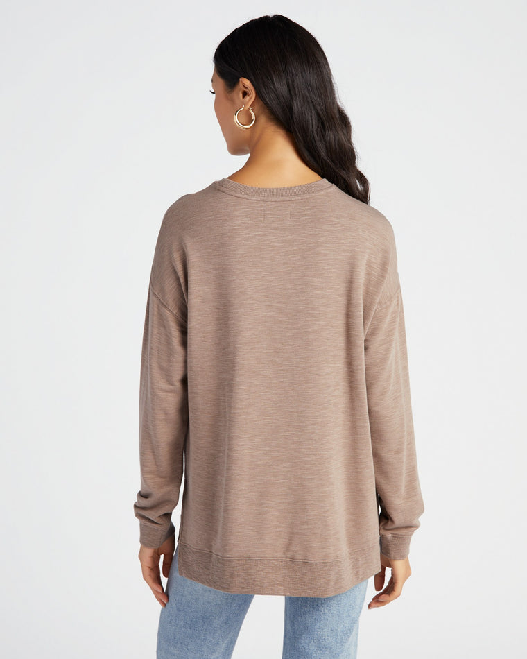 Tavern Taupe Slub $|& Thread & Supply Tiana Top - SOF Back