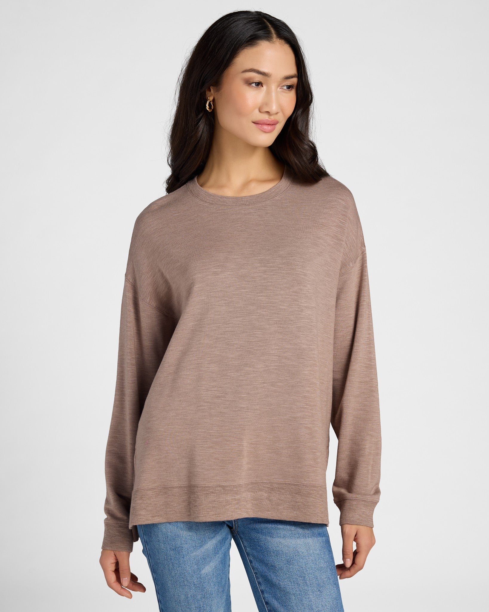 Tavern Taupe Slub $|& Thread & Supply Tiana Top - SOF Front