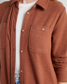 Heather Cognac $|& Thread & Supply Lewis Shirt - SOF Detail