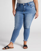 Medium Blue $|& Lovervet High Rise Skinny Jeans - SOF Front