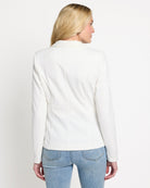 Cloud Dancer $|& ICHI Kate Knit Blazer - SOF Back