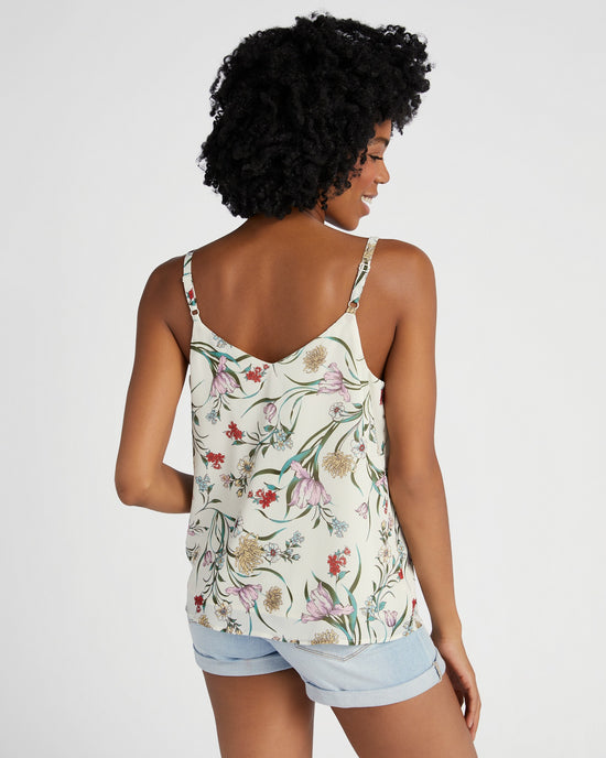 Ivory $|& Skies Are Blue Double Strap Floral Cami Top - SOF Back