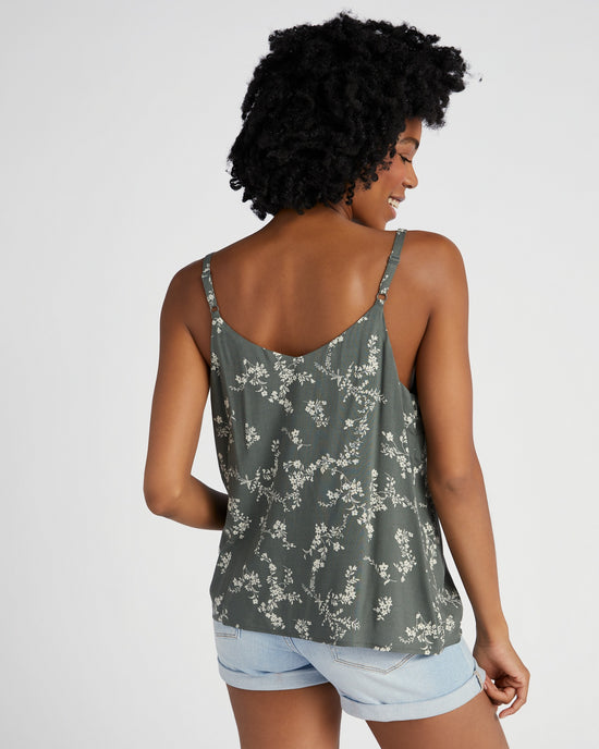 Sage $|& Skies Are Blue Double Strap Floral Cami Top - SOF Back