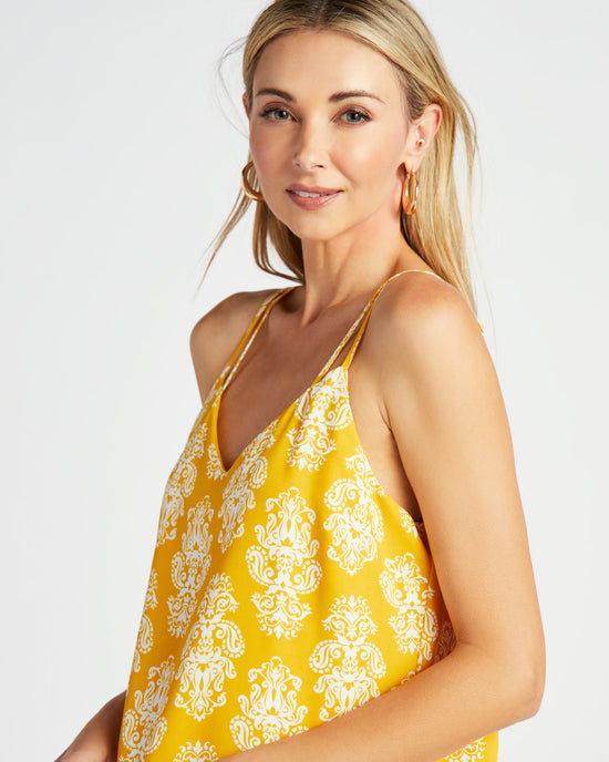 Yellow $|& Skies Are Blue Printed Cami - SOF Detail