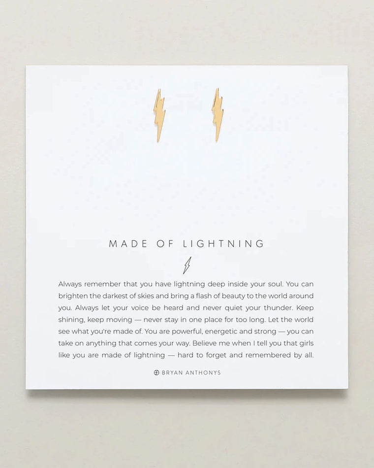 Gold $|& Bryan Anthonys Made of Lightning Earrings - VOF Side