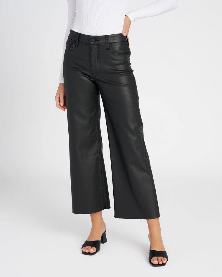 Black $|& Kut From The Kloth Meg High Rise Fab Ab Coated Wide Leg - SOF Front
