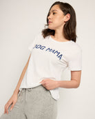 White $|& SEAS Dog Mom Graphic Sleep Tee - VOF Front