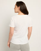 White $|& SEAS Dog Mom Graphic Sleep Tee - SOF Back