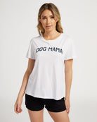 White $|& SEAS Dog Mom Graphic Sleep Tee - SOF Front