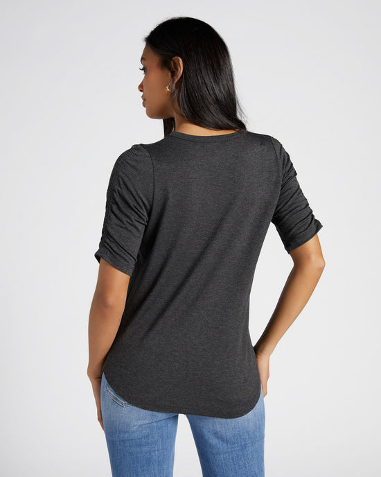 Antracita Grey $|& 78 & Sunny Surfrider Ruched Sleeved Tee - SOF Back