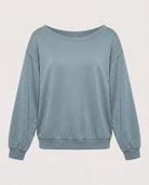 Goblin Blue $|& SEAS Brooksville One Shoulder Sweatshirt - Hanger Detail