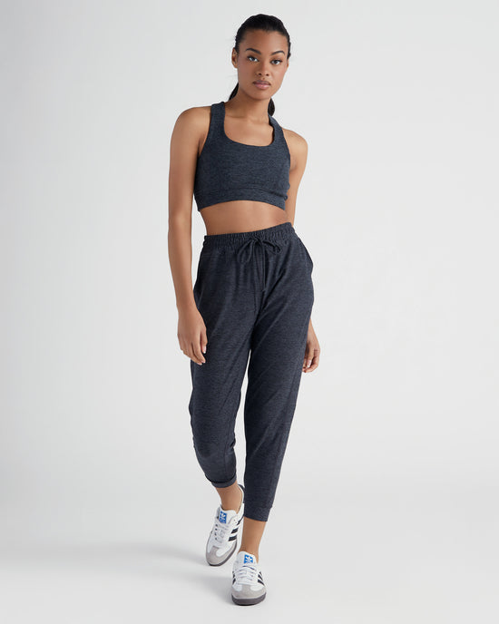 Heather Charcoal $|& Interval Highland Spacedye Jogger - SOF Full Front