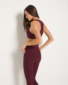 Red Wine $|& Interval FlowHeather Sculpt Enhearten Bra - VOF Front