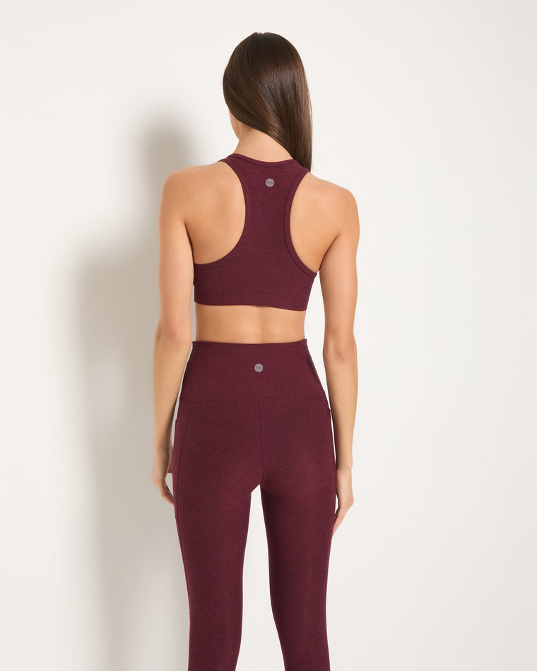 Red Wine $|& Interval Enheartened Spacedye Bra - SOF Back