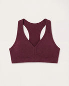 Red Wine $|& Interval FlowHeather Sculpt Enhearten Bra - Hanger Detail