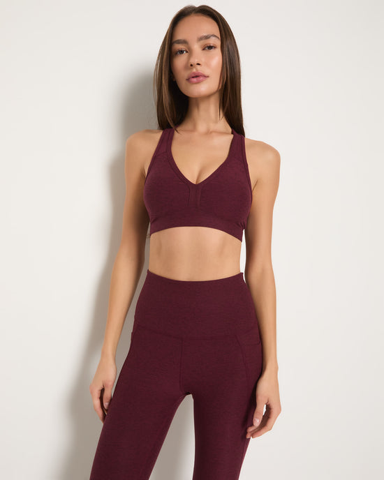 Red Wine $|& Interval Enheartened Spacedye Bra - SOF Front