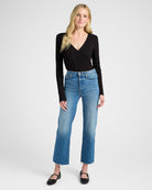 Black $|& Gentle Fawn Madeira V-Neck Body Suit - SOF Full Front