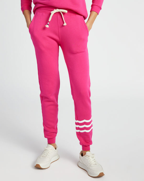 Dahlia Pink $|& Sol Angeles Waves Jogger - SOF Front
