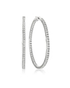 Pure Platinum $|& Crislu Classic Inside Out Hoops - VOF Detail
